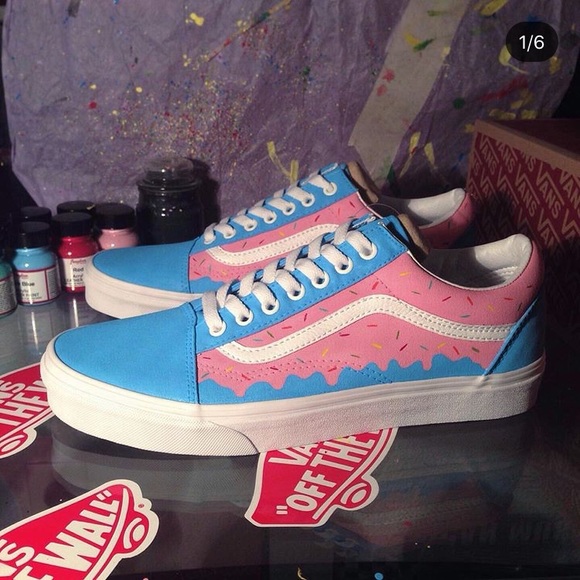 custom painted vans old skool
